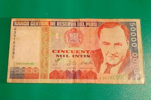 Billete 50 mil intis