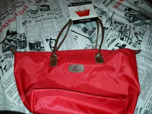 Cartera Bolso Tipo Longchamp Roja