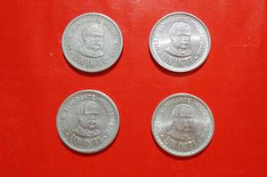 4 Monedas de 1 Inti Peru