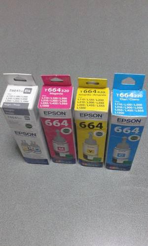 Tinta Epson Original Pack 4 Colores L110/l120/l200 /l210/l30