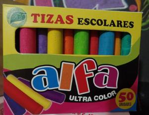 Tizas Escolares ALFA Color Pastel
