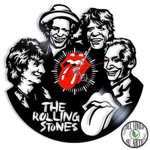 Reloj De Pared Retro Rolling Stones Vinilo Delivery