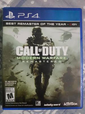 Vendo Cod Modern Warfare Remast Ps4