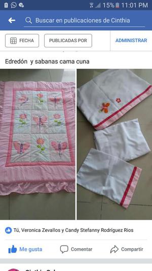 Edredón/ Sabana Cama Cuna