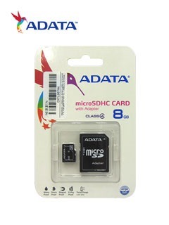 Memoria Flash Microsdhc Adata Class4, 8gb, Con Adaptador Sd,