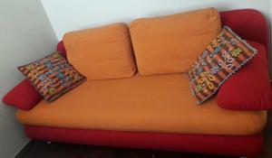 Moderno sofá cama dos plazas importado muy buen estado