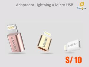Adaptador Leghting USAMS a Micro USB