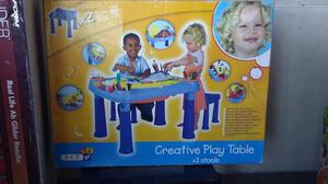 remato mesa con banco para niños