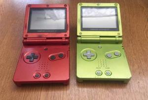 Gameboy Advance Sp Verde Y Rojo - Completo Original.