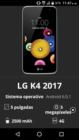 Lg K4 Lite  Nuevo