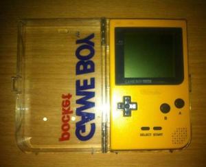 Remato Game Boy Pocket Amarillo Casi Nuevo Con Tapa Original
