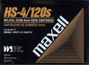 Maxell Hss helicalscan 4mm Cartucho de datos tape