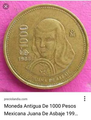 Moneda  Pesos Mexico Juana de Asbaje