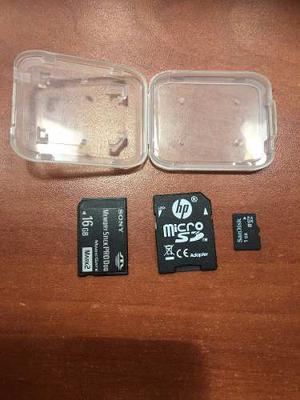 Memory Stick Pro Duo Sony 16gb Mark2 +adaptador Micro Sd 1gb