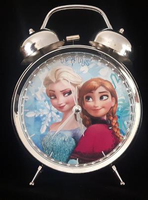 Reloj Despertador Estilo Vintage Frozen Anna Y Elsa Alarma