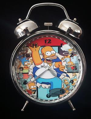 Reloj Despertador Estilo Vintage Homero Simpson Saludando