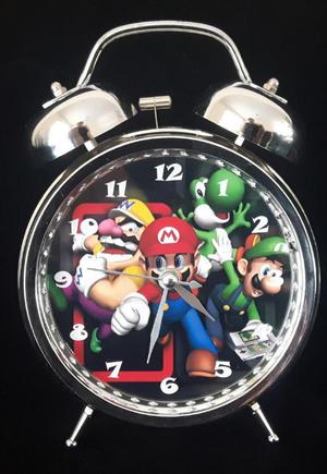 Reloj Despertador Estilo Vintage Mario Bros De Mesa Alarma