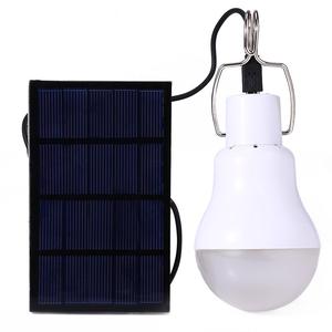 Foco LED portable recargable con panel solar para camping,