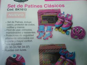 Patines Regulables con Luces Full Goma