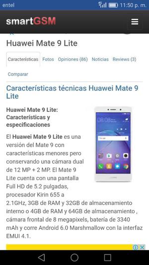 Vendo Mi Huawei P9 Mate Lite