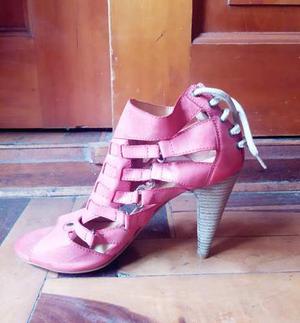 Zapatos Taco Mujer Talla 37 Ocasión Con Detalle