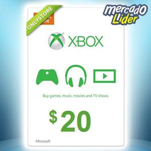  Puntos Microsoft O Gift Card 20 Usd Xbox Live 360 Y One