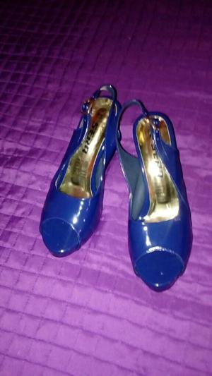 Zapatos Charol,azul Marino,37