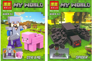 Minecraft 8 Minifiguras Lego Marca Lele