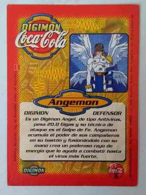 Angemon Card #41 Digimon Coca Cola Serie 1 Carta Tarjeta