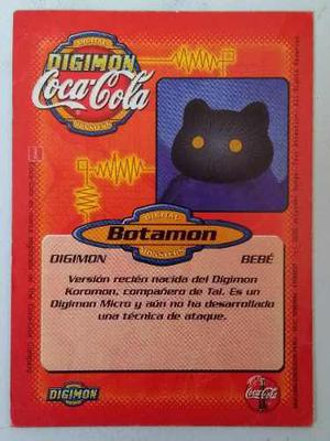 Botamon Card #40 Digimon Coca Cola Serie 1 Carta Tarjeta