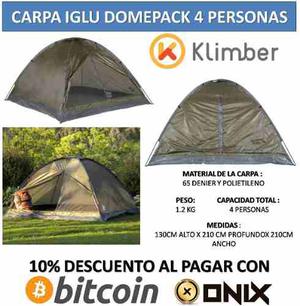Carpa Para 4 Personas Iglu Domepack Camping Acampar
