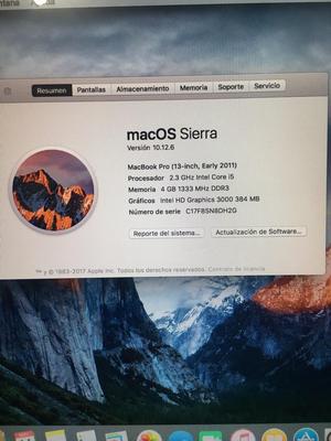 Macbook Pro Core I5 13 Pulgadas Cambio