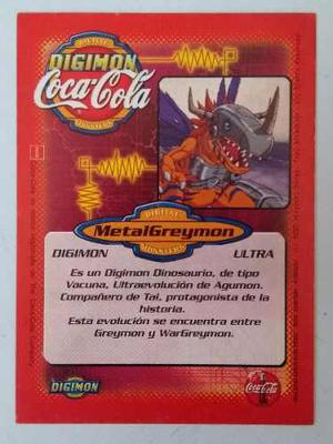 Metalgreymon Card #46 Digimon Coca Cola Serie 1 Agumon