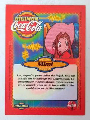 Mimi Card #42 Digimon Coca Cola Serie 1 Carta Tarjeta Perú