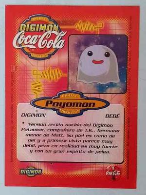 Poyomon Card #47 Digimon Coca Cola Serie 1 Colección Perú