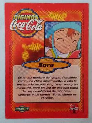 Sora Card #45 Digimon Coca Cola Serie 1 Carta Colección
