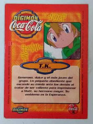 Tk T.k Card #43 Digimon Coca Cola Serie 1 Carta Patamon