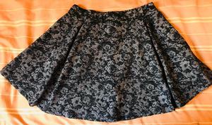 Minifalda Vuelos Negro con Plomo