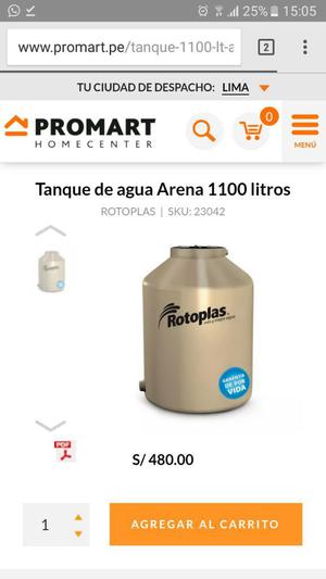 Tanque de Agua Rotoplas  Nuevo