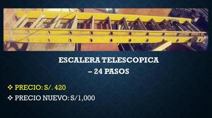 ESCALERA TELESCOPICA DE 24 PASOS