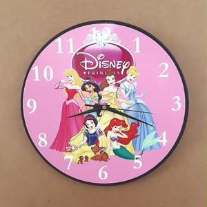 Reloj De Pared Princesas Plastificado Lavable Lindo Regalo