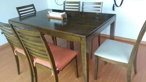 Comedor en Madera de 6 Puestos