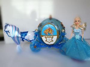 Barbie, Carruaje De Frozen/calabaza Y Caballo Pony
