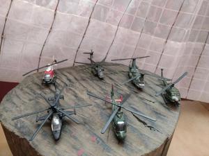 Set 6 Helicópteros Miniatura