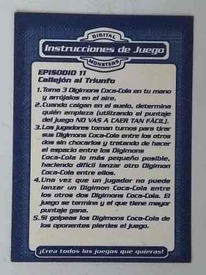 Punimon Card #49 Digimon Coca Cola Serie 1 Colección Perú