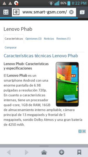 Tablets Celular Lenovo Pbm