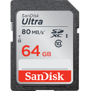 Tarjeta de memoria 64GB SanDisk Ultra SDHC/SDXC UHSI
