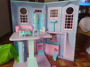Casa, Peluquería,cocina Y Muñecas Barbie