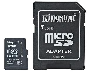 Memoria micro sd 8GB clase 4 kingston