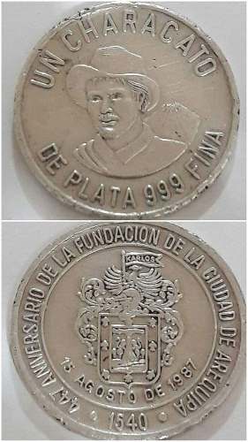 Moneda Un Characato De Plata 999 Fina